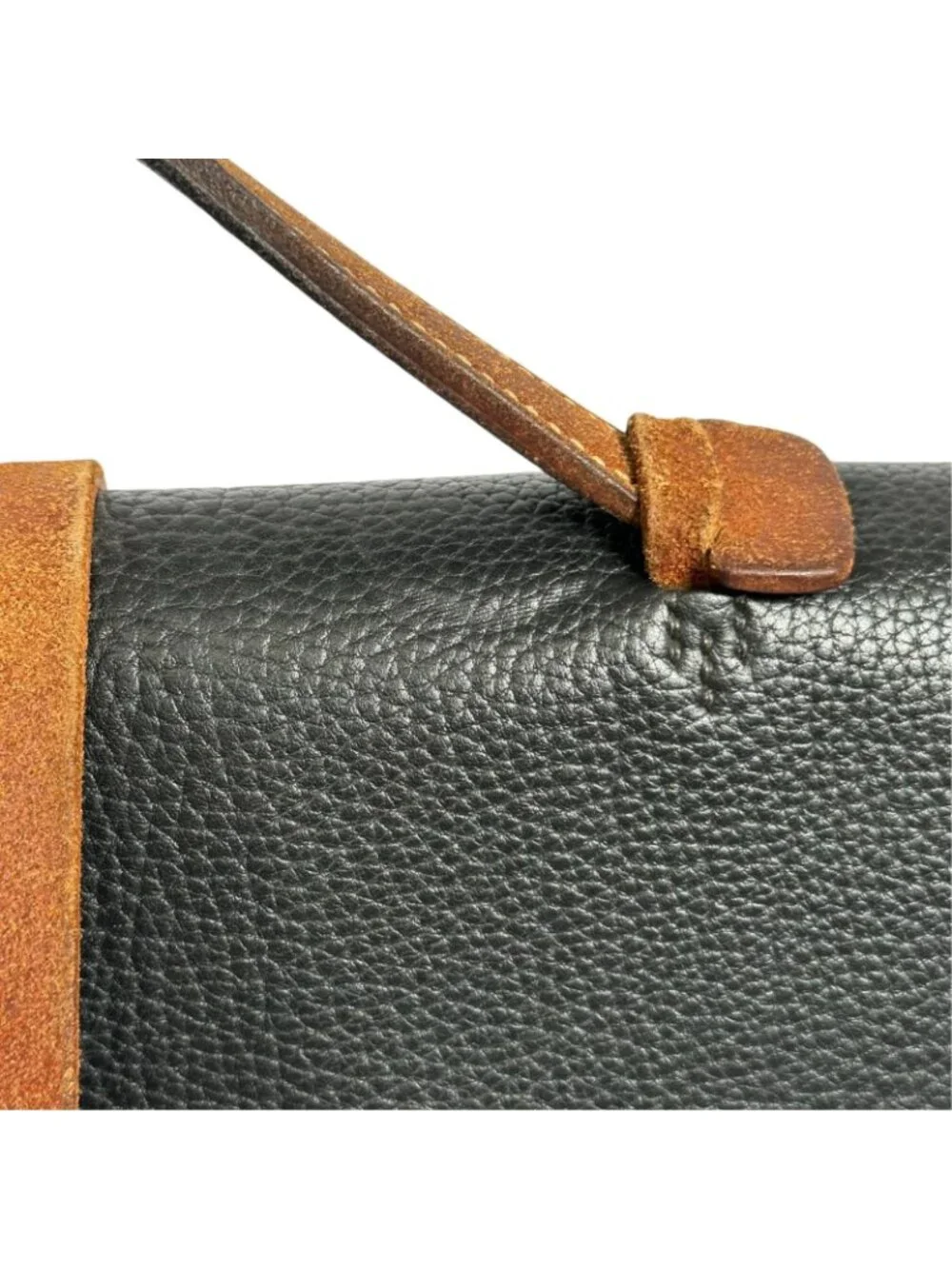Hermes Etriviere Document Fjord Black Business Bag Silver